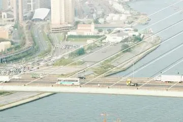 <p>The view of Aji-gawa and Tempozan, Osaka</p>