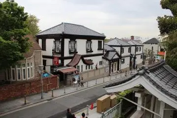 <p>Both sides of the streets are lined with the western style buildings</p>