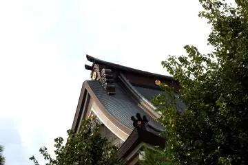 <p>Temple roof under the setting sun</p>