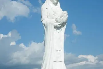 <p>Vue sur Kannon lorsqu'on approche de l'entr&eacute;e du parc</p>