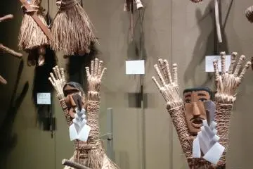<p>A unique exhibit of straw dolls used for ritual</p>