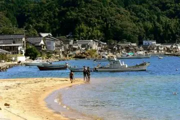 <p>A sandy beach</p>