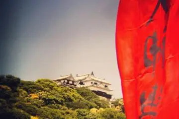 Above it all, the castle stands serenely tranquil.