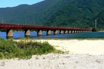 <p>Rail bridge over the Yura River</p>
