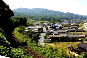 <p>Railway and road travel side by side along the coast &nbsp;</p>