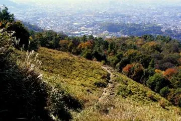 <p>Many tracks lead around the mountain top</p>