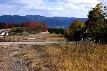 <p>A lovely autumn view of Kyoto's blue mountains</p>