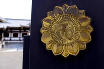 <p>Decorative gold stud on the gate</p>