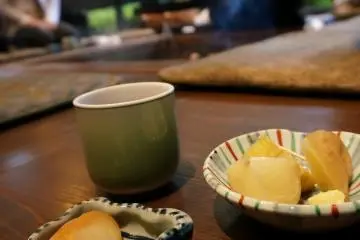 <p>มันนึ่ง apple อบ มีให้กินทุกเย็น</p>