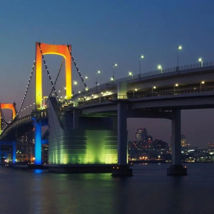 Odaiba's Rainbow Bridge - Minato, Tokyo - Japan Travel