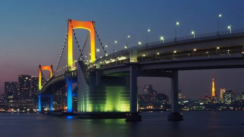 Tokyo Odaiba Rainbow Bridg 新品　CIBONE Odaiba's Rainbow Bridge - Minato, Tokyo - Japan Travel