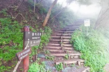 <p>It all starts here. The misty trailhead at `Yabitsu-toge&rsquo; (Yabitsu-Pass)</p>