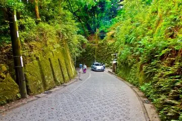<p>The road leading down from Genjiyama Park to Zeniarai Benten Shrine</p>