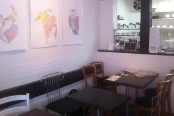 Relax and have lunch in art gallery like interior