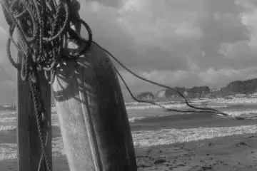 The fishing boats and gear lend to its charm.