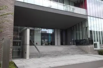 <p>The entrance to the building</p>