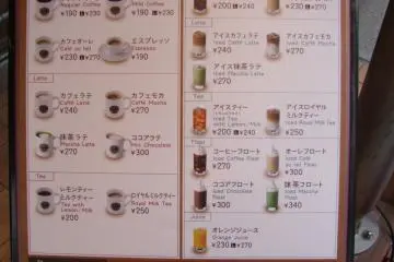 <p>Narrow menu with good prices</p>