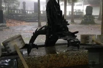 <p>Water spout shaped like a dragon</p>