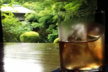 <p>Umeshu and a zen garden, quintessential Kyoto</p>