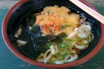 Kakiage udon&nbsp;at the Kessangoya hut