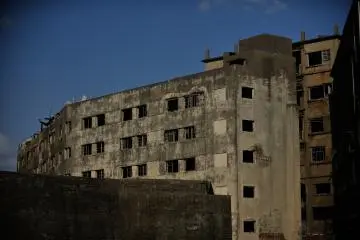 <p>No. 30 and 31 Apartment Buildings; these seven-story buildings are the oldest high-storied buildings in Japan</p>