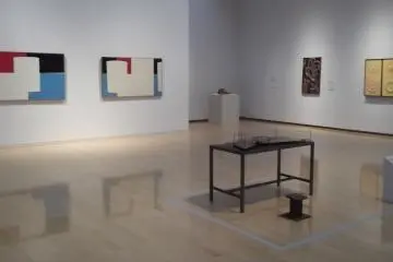 <p>There's a wide range of different artworks on display</p>
