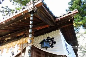 <p>Looking up at the small prayer hall</p>