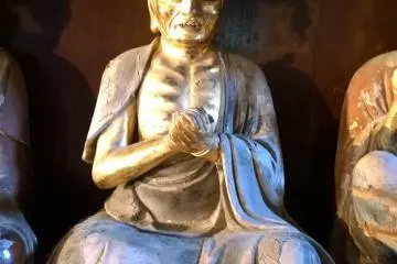 <p>One of the different style of dress for monks</p>