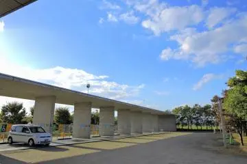 <p>On the left is van accessible parking only for the physically disabled</p>