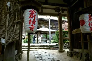 <p>Looking through the gate toward the incense altar</p>