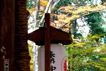 <p>One of two lanterns at the gate</p>