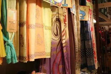 <p>Curtains on display</p>