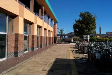 Bicycle park next to Miraidaira Station