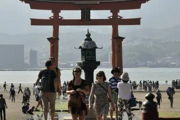 <p>The Open Stage built in the style of 'Shinden Zukuri', which is considered to be a garden of the shrine</p>