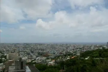 A view from the castle towards Naha