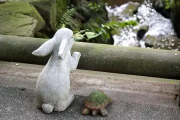 <p>You are reminded of the "Tortoise and the Hare" story once you see these cute statues near the admission counter</p>
