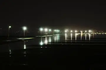 <p>Nagabeta Kaisho Causeway emerges from the sea at low tide, but is completely submerged at high tide</p>
