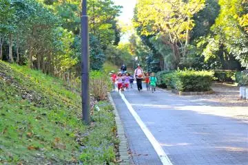 <p>It's fun to walk (or run!) down the paved roads so you can "Stop and smell the roses"</p>