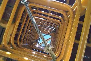 <p>Climb the ladder or take the wooden stairs to the top of this tower</p>
