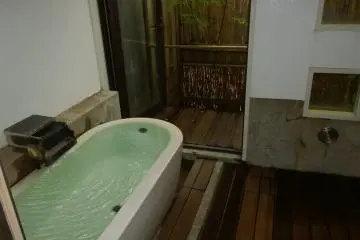 <p>Les chambres de luxe ont leur propre bain th&eacute;rapeutique</p>