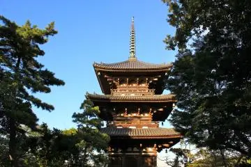 Close-up view of the 3-Story Pagoda
