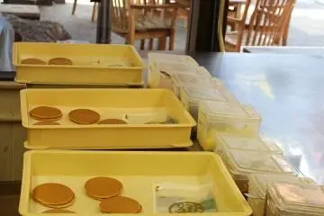 도라야키 팥 넣기 체험도 있다