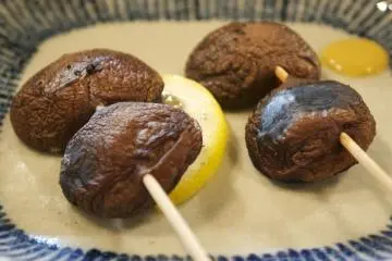 Grilled shiitake mushrooms