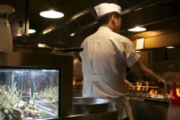 The chef in action