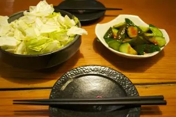 <p>Cabbage and pickles&nbsp;</p>