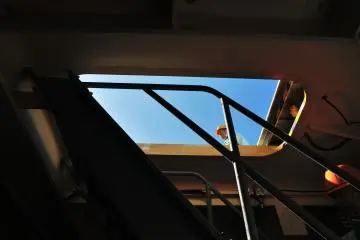 <p>When you pass through this hatch, a great view awaits you!</p>