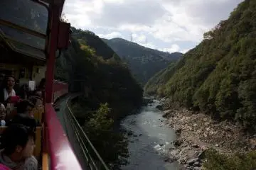 รถไฟสาย Sagano Romantic Train 
