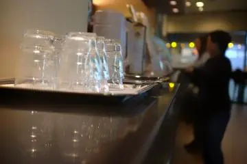 <p>Have some free water. It is located next to the counter.</p>