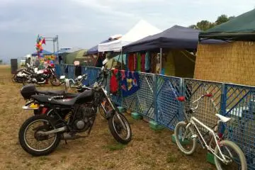 Various means of getting to the festival
