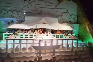 <p>A cut-out depicting part of the Taira clan's story in the Heike no Sato museum</p>